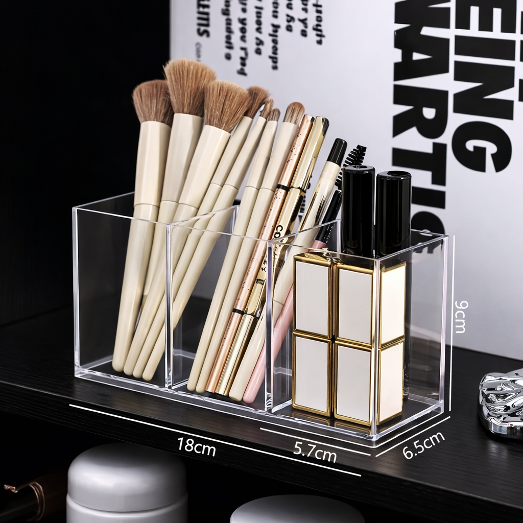 Transparent Acrylic Makeup Brush Storage Organizer and Tool Holder