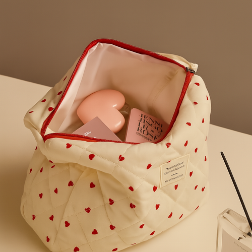 Women's Heart Makeup Bag Cosmetic Storage