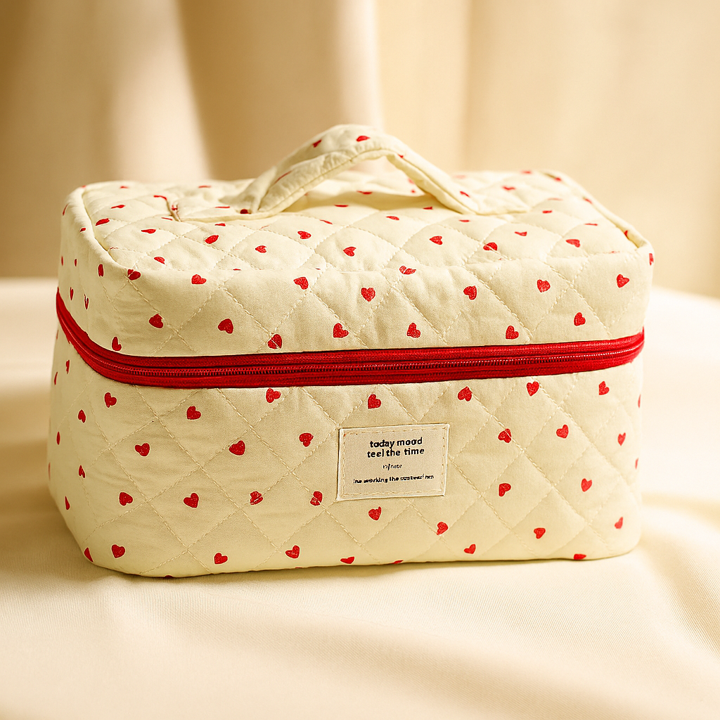 Women's Heart Makeup Bag Cosmetic Storage