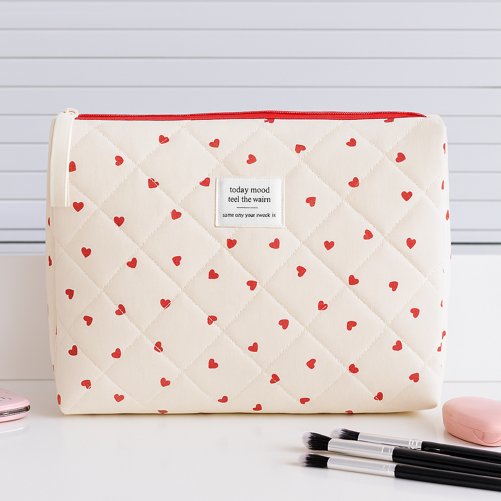 Women's Heart Makeup Bag Cosmetic Storage