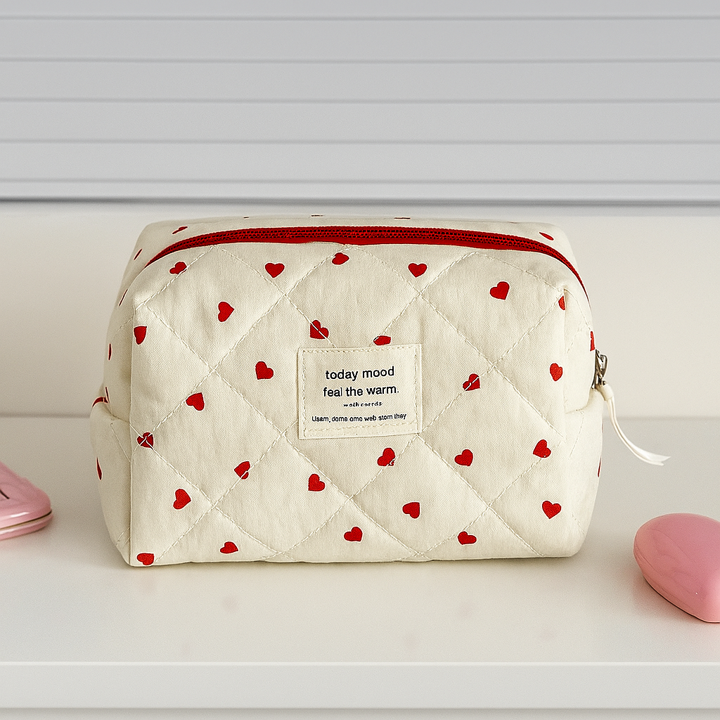 Women's Heart Makeup Bag Cosmetic Storage