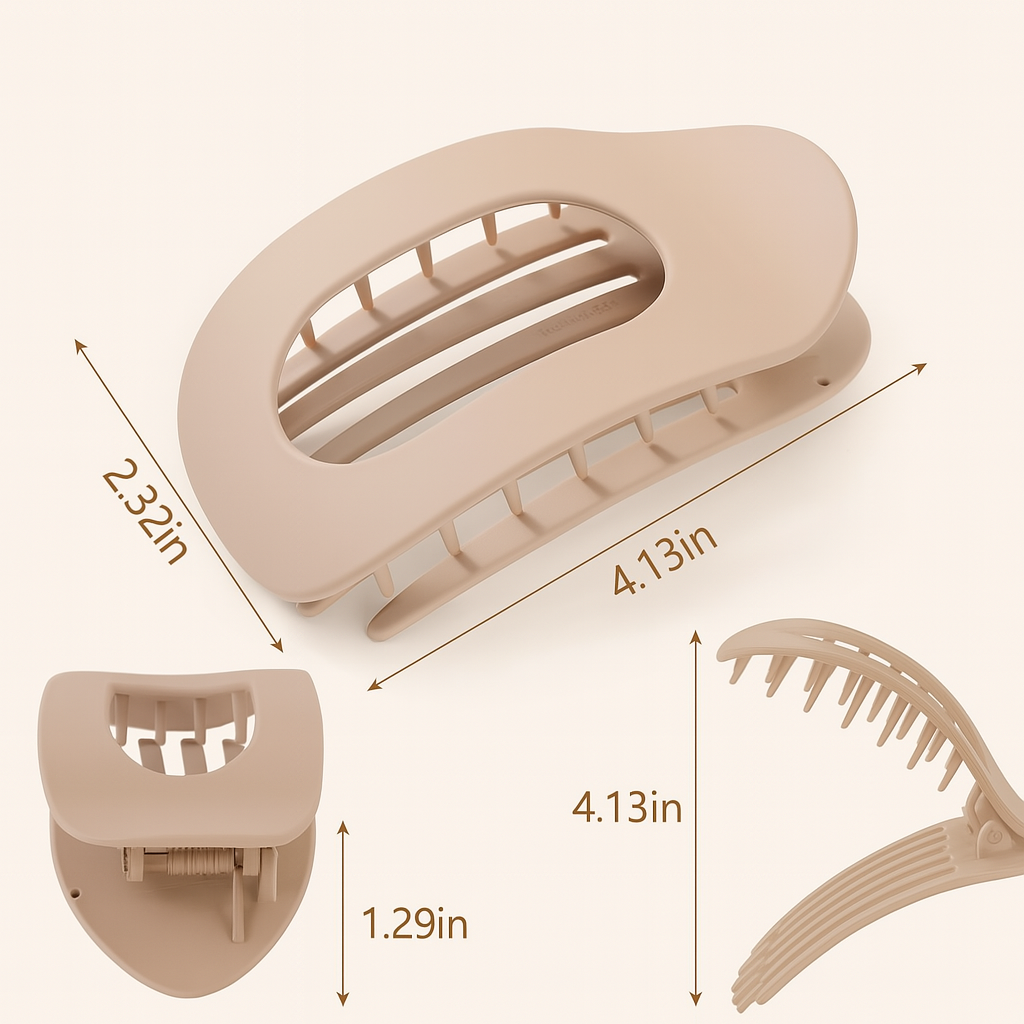 Cerace Fashion Oval Flat Hair Clips for Women French Concord Hair Clip