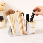Clear Acrylic Makeup Brush Organizer Stylish Vanity Tool Holder