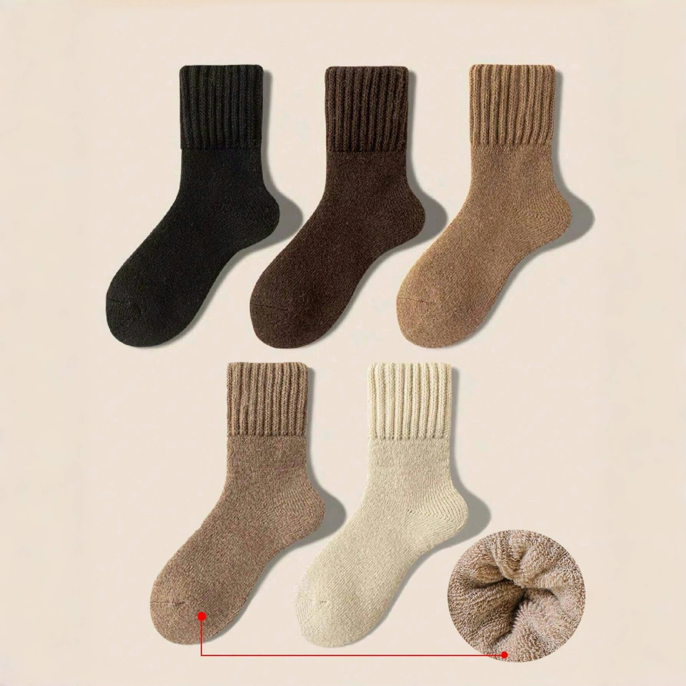 Buy One get One Free Cerace Women’s Cozy Mid-Calf Socks