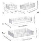 Stackable Acrylic Drawer Organizer - Adjustable Divider Trays for Cosmetics